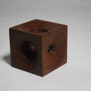 Vintage E.H. Denmark Wooden Candle Standard