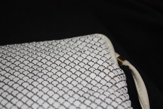 Vintage Whiting and Davis White Metal Mesh Bag - image 7