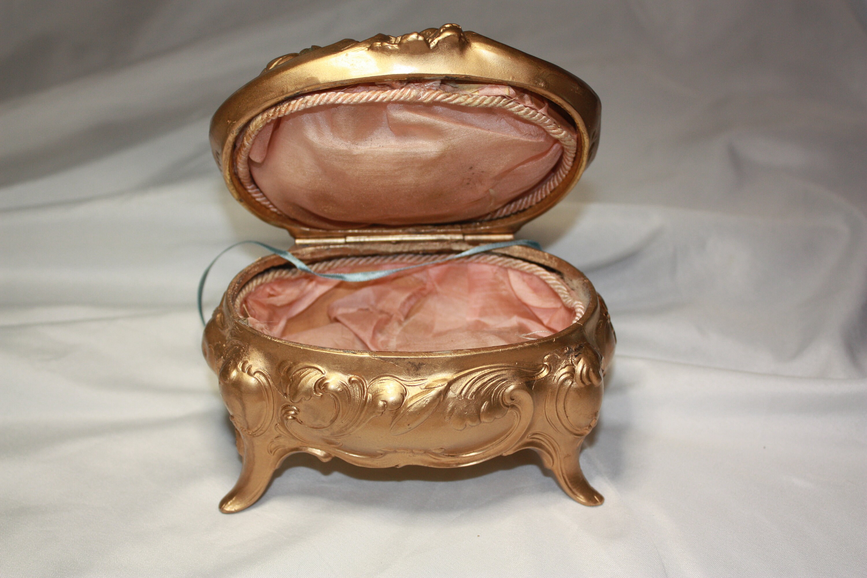 Antique Art Nouveau Gilded Jewelry Box, Jewelry Casket. See Description ...