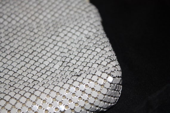Vintage Whiting and Davis White Metal Mesh Bag - image 6