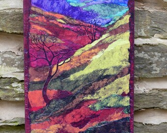 Fine Art Print on recycled canvas 8x16 or 12x24 inch "Waterfall Valley"