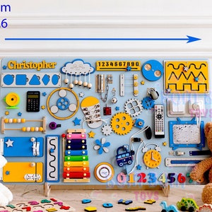 SUPER VENTE Cadeau personnalisé pour tableau occupé pour bébé, Tableau occupé autisme, Tableau chargé de la motricité, Cadeau 1er anniversaire, Tableau d'activités pour enfants, Cadeau pour bébé