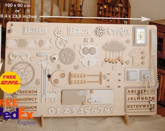 Extra Large Montessori Busy Board: Personalized Activity Board for Toddlers