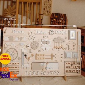 Extra Large Montessori Busy Board: Personalized Activity Board for Toddlers