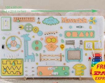 Extra Large Baby Busy Board: Personalized Montessori Toy