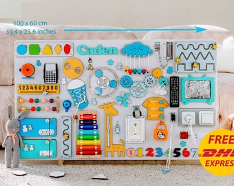 Extra Large Montessori Busy Board: Toddler Sensory Toy