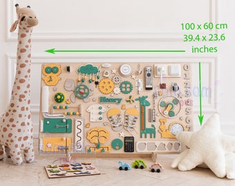 Personalized Montessori Busy Board: Toddler Sensory Toy