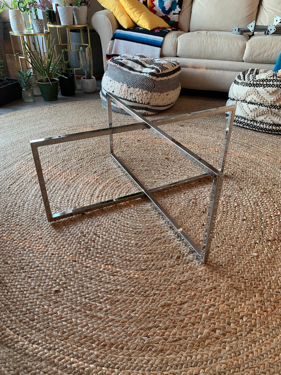 Chrome Coffee Table Legs Etsy