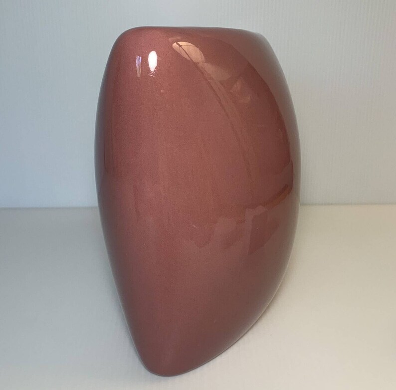 Vintage Royal Haeger USA Pottery Mauve Pink Abstract Square Pillow Vase 8 image 2