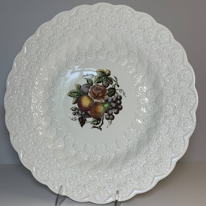 Vintage Copeland Spode England Alden 13" Floral Embossed Chop Plate R Trigg