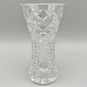 Waterford Crystal Ireland Flared Bars & Diamonds 6&quot; Cut Crystal Posey Vase