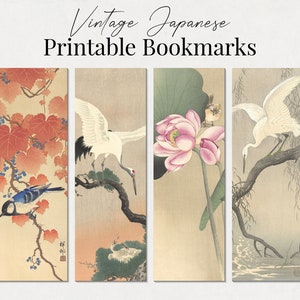 Bookmarks japanese art Aesthetic printable gifts for readers book lover instant digital png download unique vintage for women accessories