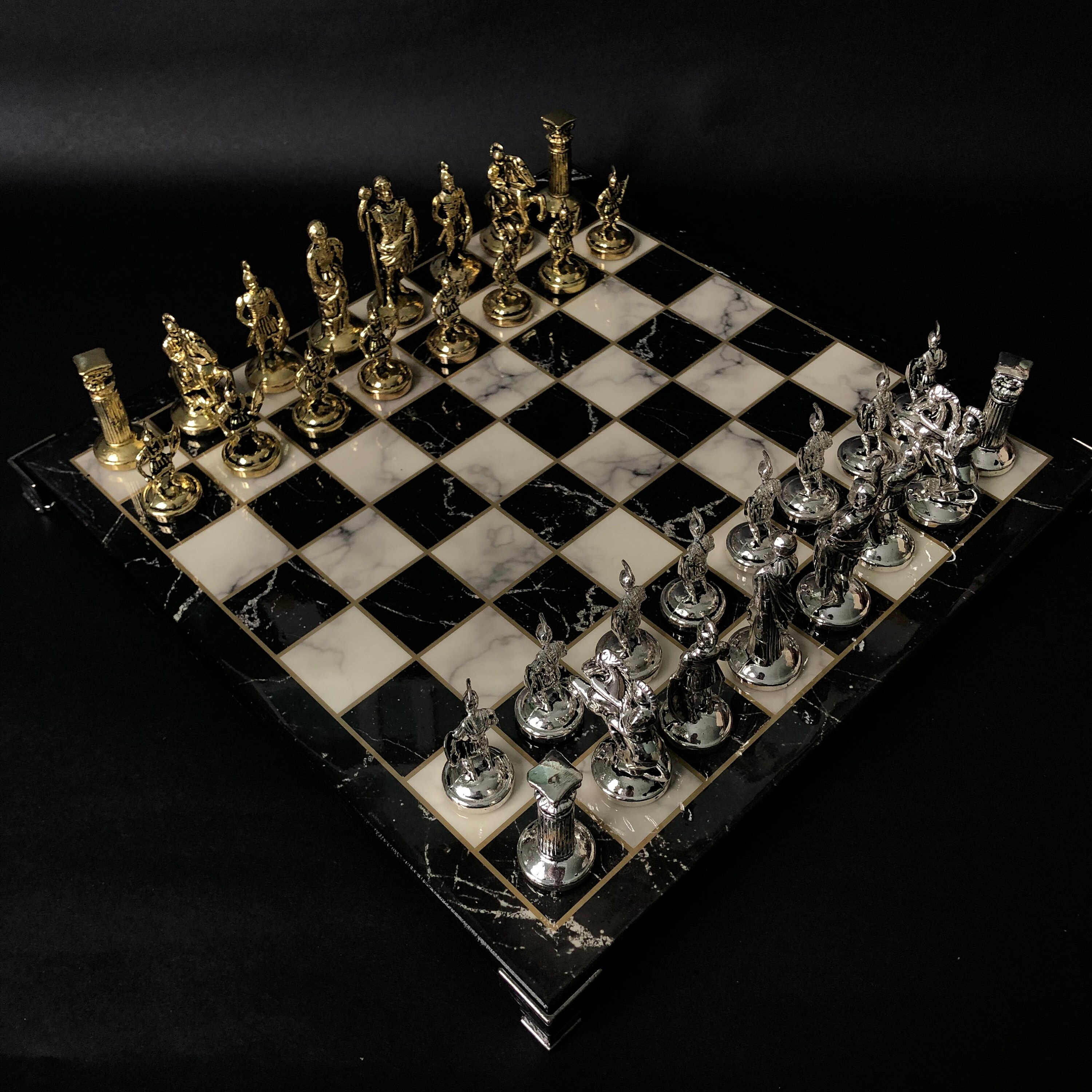 Chess Set Pewter for sale Only 4 left at 60