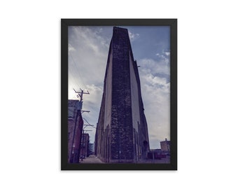 Framed Original Hangable Photo Poster Print Wall Art Architecture Milwaukee Wisconsin Midwest Cream City Building Sky Clouds