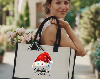 Christmas Crew Tote Bag, Christmas Party Bag, Xmas Holiday Bag, Christmas Tote Bag, Merry Christmas Bag, Funny Christmas Bag, Xmas Bag