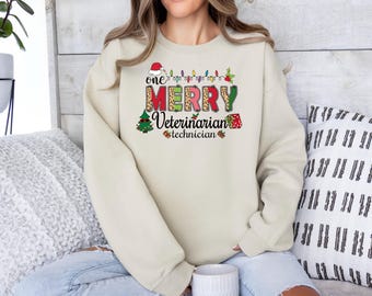 Christmas Sweatshirt, Vet Tech Christmas Shirt, Veterinarian Technician Hoodie, Vet Tech Christmas Gift, Merry Christmas Shirt, Xmas Gift