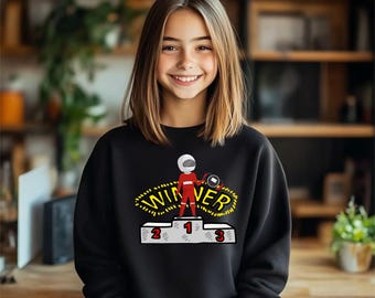 Winner Podium Unisex Sweatshirt • Champion Trophy Racing Graphic Top