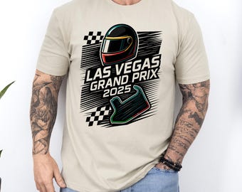 Las Vegas Grand Prix 2025 Shirt, Motorsport Race Track Tee for Men, Speedway Helmet Graphic Shirt, Racing Fan Gift Tee