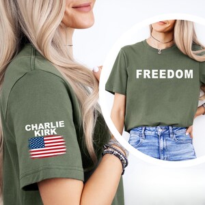 Camiseta de Charlie Kirk, camiseta Freedom, camiseta Freedom de Charli Kirk imagen 1