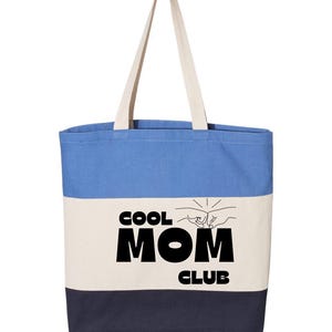 Cool Mom Club Tote Bag – Trendy Canvas Bag for Stylish Moms – Pink Maroon Aesthetic Gift for Mother’s Day
