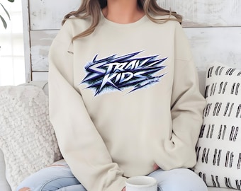 K-Pop Inspired Sweatshirt, Stray Kids Style Graphic Crewneck, Korean Pop Fan Gift, Unisex Streetwear