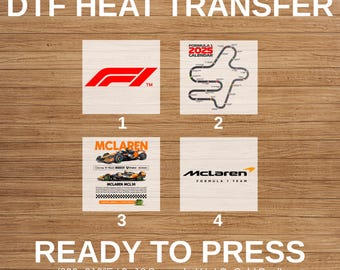 McLaren Formula 1 Dtf Transfers, McLaren Ready to Press, Mclaren Dtf Printing, Direct to Film, McLaren Heat Press, McLaren F1 Racing Dtf