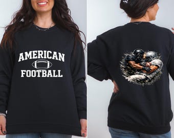 American Football Sweatshirt Unisex, Bold Football Graphic Crewneck, Sports Lover Gift, Casual Game Day Wear