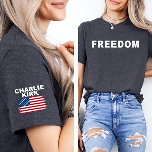 Camiseta de Charlie Kirk, camiseta Freedom, camiseta Freedom de Charli Kirk imagen 3