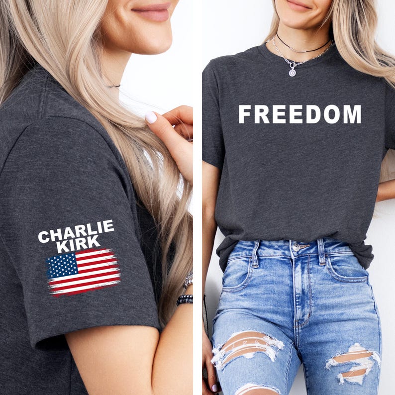 Camiseta de Charlie Kirk, camiseta Freedom, camiseta Freedom de Charli Kirk imagen 3