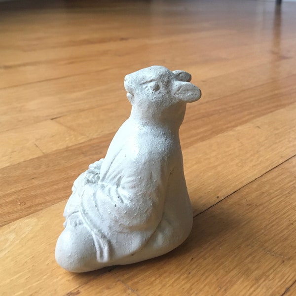 Cement Squirrel Statue.  Outdoor or Indoor. Small Meditating Buddha Yoga Squirrel.