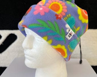 Handmade Cinch Top Fleece Beanie • Convertible Beanie & Neck Gaiter • Winter Adventure Hat • Cozy Snow Gear Made in Joshua Tree, CA