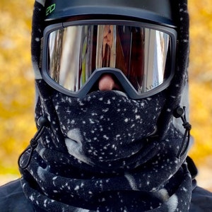 Fleece Ski Hood, Helmet Hood, Balaclava, Snoid super warm and cozy!  Sizing options available below!