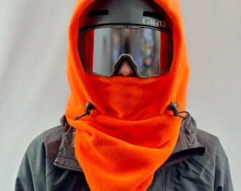 Fleece Ski Hood, Helmet Hood, Balaclava, Snoid super warm and cozy!  Sizing options available below!