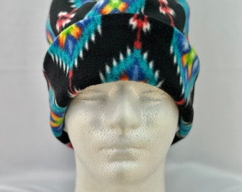 4 point retro fleece beanie