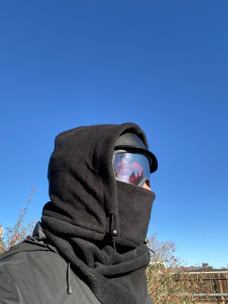 COZY Ski Hood Balaclava Snood. Fits Over Helmet Etsy