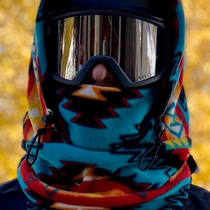 Fleece Ski Hood, Helmet Hood, Balaclava, Snoid super warm and cozy!  Sizing options available below!