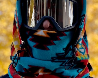 Fleece Ski Hood, Helmet Hood, Balaclava, Snoid super warm and cozy!  Sizing options available below!