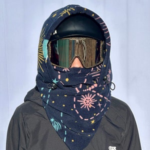 Fleece Ski Hood, Helmet Hood, Balaclava, Snoid super warm and cozy!  Sizing options available below!
