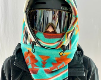 Fleece Ski Hood, Helmet Hood, Balaclava, Snoid super warm and cozy!  Sizing options available below!