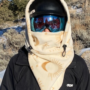 Fleece Ski Hood, Helmet Hood, Balaclava, Snoid super warm and cozy!  Sizing options available below!
