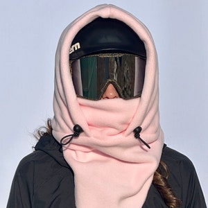 Fleece Ski Hood, Helmet Hood, Balaclava, Snoid super warm and cozy!  Sizing options available below!