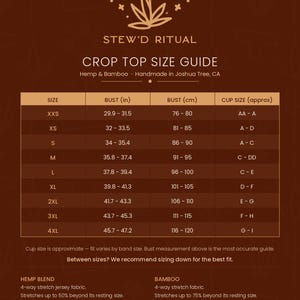 Bralette Crop Top i ekologisk hampa | Yoga-bh, andningsbar giftfri jersey, handgjord i Joshua Tree bild 18