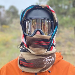 Fleece Ski Hood, Helmet Hood, Balaclava, Snoid super warm and cozy!  Sizing options available below!