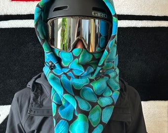 Fleece Ski Hood, Helmet Hood, Balaclava, Snoid super warm and cozy!  Sizing options available below!