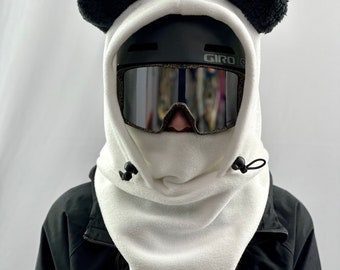 Fleece Ski Hood, Helmet Hood, Balaclava, Snoid super warm and cozy!  Sizing options available below!