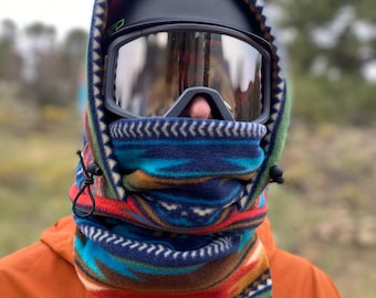 Fleece Ski Hood, Helmet Hood, Balaclava, Snoid super warm and cozy!  Sizing options available below!