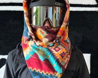 Fleece Ski Hood, Helmet Hood, Balaclava, Snoid super warm and cozy!  Sizing options available below!