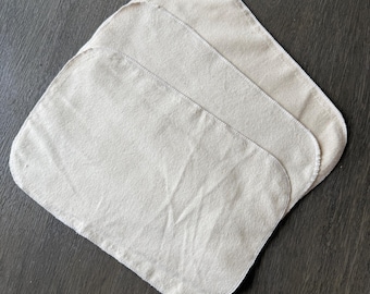 Organic Cotton Castor Oil Pack Pads – 3-Pack | 100% USA Grown Cotton | Reusable Wellness Pads 12.5” x 8”