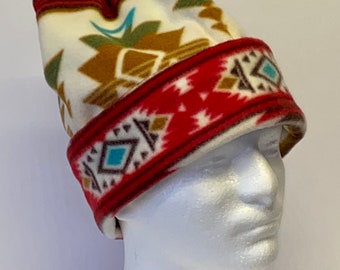 Retro Four Point Beanie - Premium 250gr High- Grade Fleece Handmade cozy retro fleece four point beanie