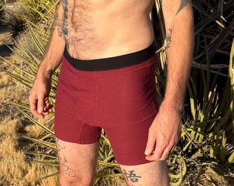 Hemp Cotton Boxer Briefs for Men | Organic Hemp Underwear | Sustainable Mens Boxers | Made to Order Joshua Tree CA